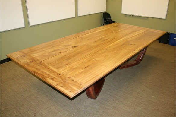 Custom Elm and Redwood Conference Table