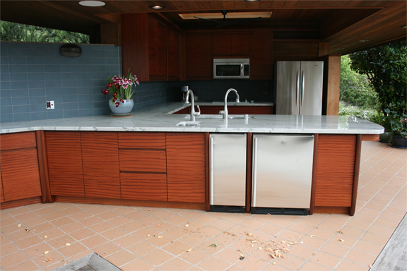 Custom cabinetry for outdoor kitchen in Santa Rosa.